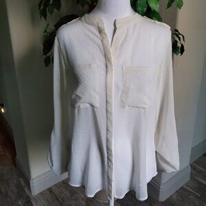 Sanctuary Swiss Dot Sheer Blouse